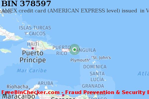 378597 AMEX credit Virgin Islands (U.S.) VI Lista de BIN