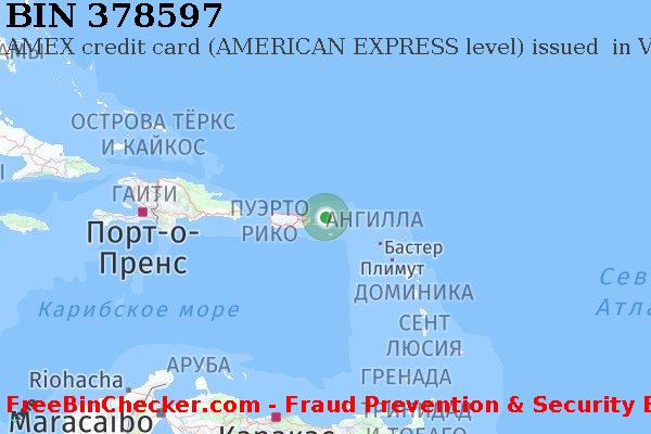 378597 AMEX credit Virgin Islands (U.S.) VI Список БИН
