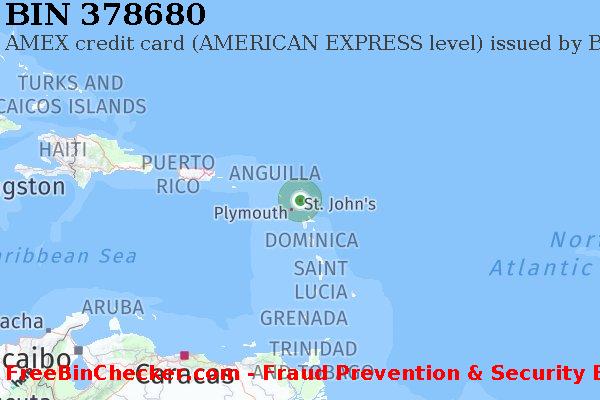 378680 AMEX credit Antigua and Barbuda AG BIN List