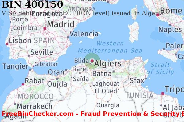 400150 VISA debit Algeria DZ BIN List