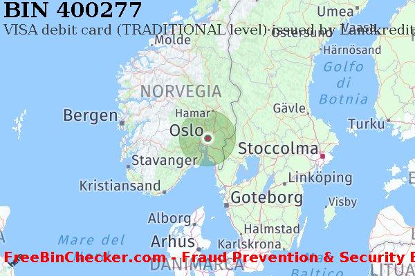 400277 VISA debit Norway NO Lista BIN