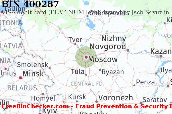 400287 VISA debit Russian Federation RU BIN List
