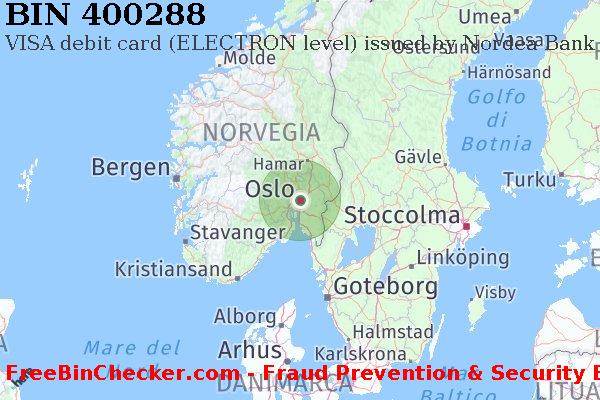 400288 VISA debit Norway NO Lista BIN
