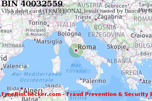 40032559 VISA debit Italy IT Lista BIN