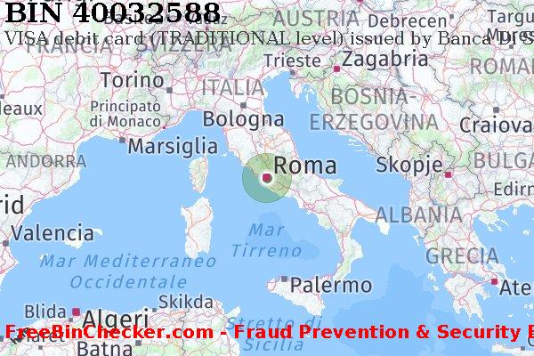 40032588 VISA debit Italy IT Lista BIN
