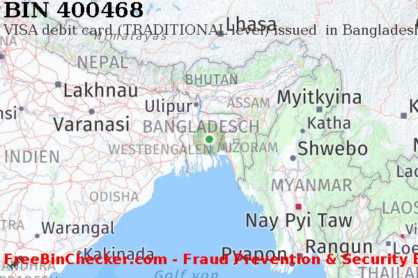 400468 VISA debit Bangladesh BD BIN-Liste