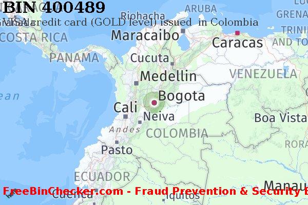 400489 VISA credit Colombia CO BIN List