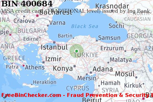 400684 VISA credit Turkey TR BIN List