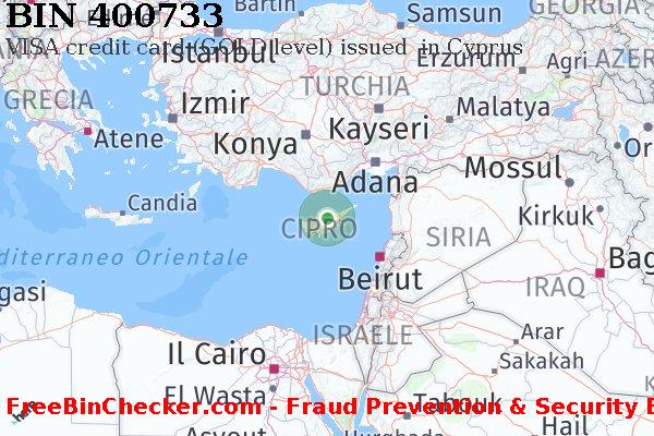 400733 VISA credit Cyprus CY Lista BIN