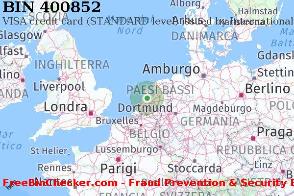 400852 VISA credit The Netherlands NL Lista BIN