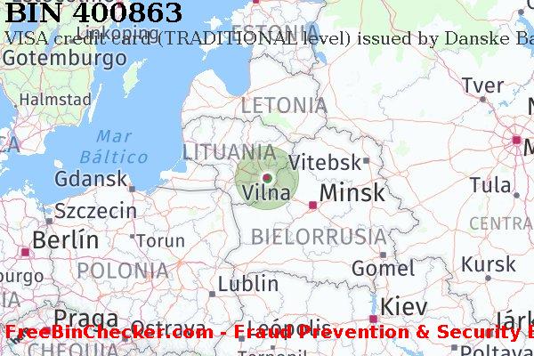 400863 VISA credit Lithuania LT Lista de BIN