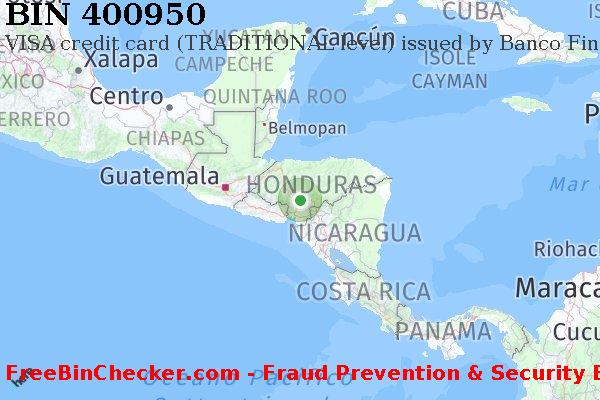 400950 VISA credit Honduras HN Lista BIN