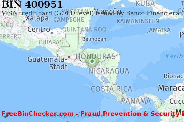 400951 VISA credit Honduras HN BIN-Liste