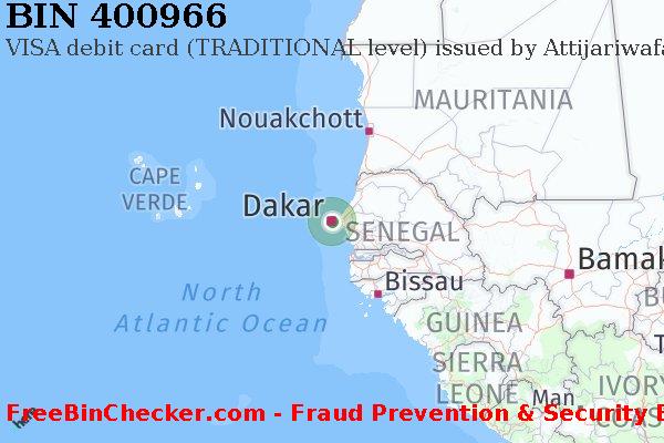 400966 VISA debit Senegal SN BIN List
