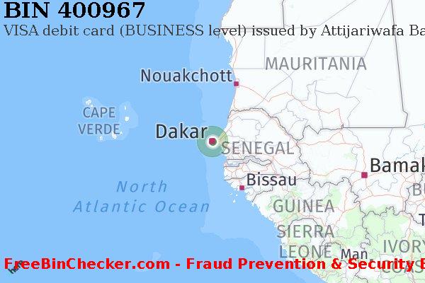 400967 VISA debit Senegal SN BIN Dhaftar