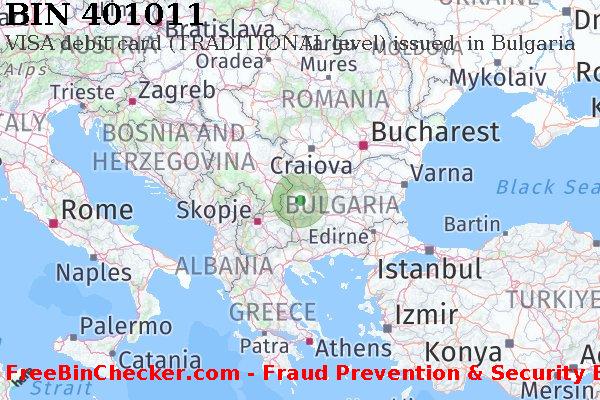 401011 VISA debit Bulgaria BG BIN List