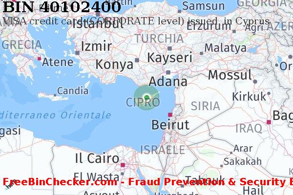 40102400 VISA credit Cyprus CY Lista BIN