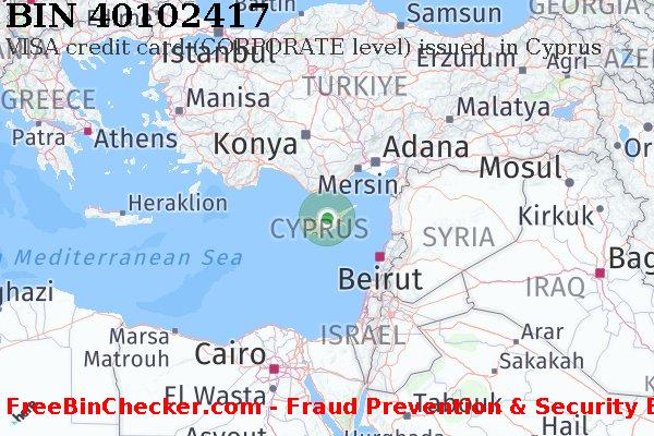40102417 VISA credit Cyprus CY BIN List