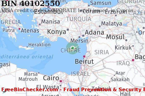 40102550 VISA credit Cyprus CY Lista de BIN
