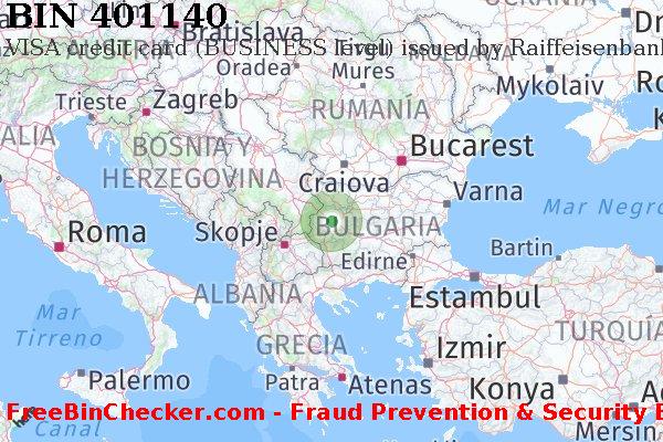 401140 VISA credit Bulgaria BG Lista de BIN