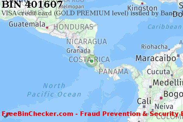 401607 VISA credit Costa Rica CR BIN List