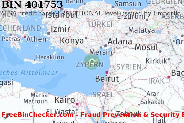 401753 VISA credit Cyprus CY BIN-Liste