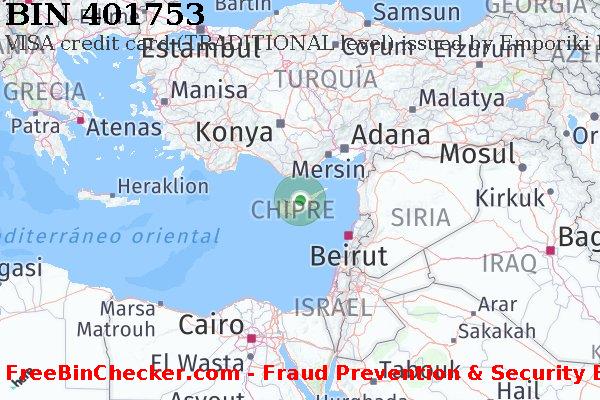 401753 VISA credit Cyprus CY Lista de BIN