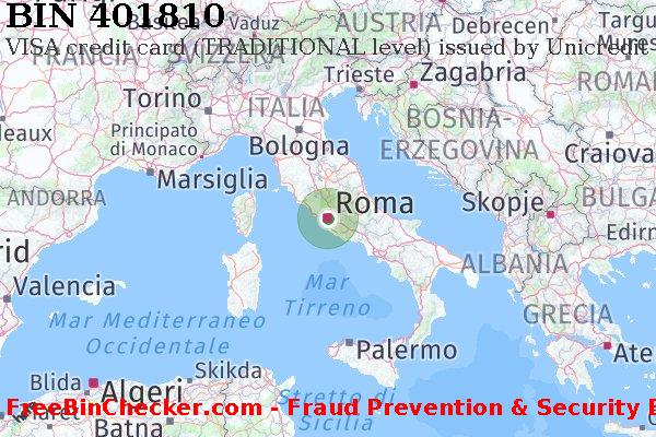 401810 VISA credit Italy IT Lista BIN
