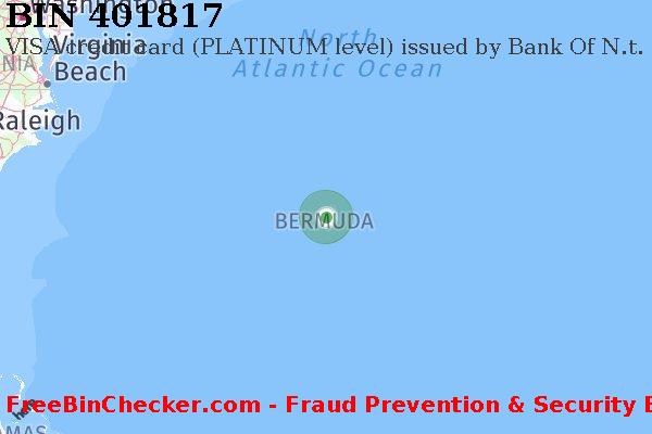 401817 VISA credit Bermuda BM बिन सूची