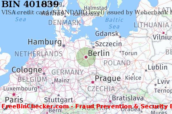 401839 VISA credit Germany DE Lista de BIN