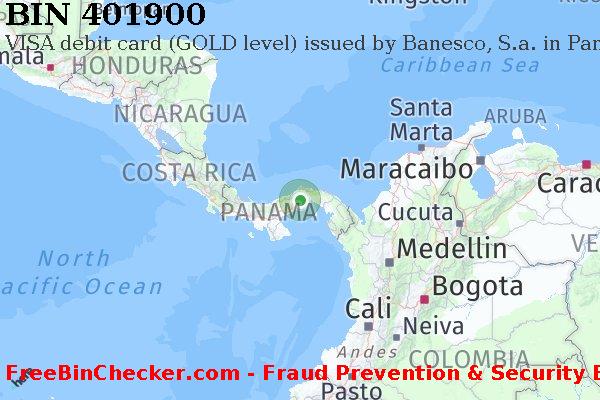 401900 VISA debit Panama PA BIN List