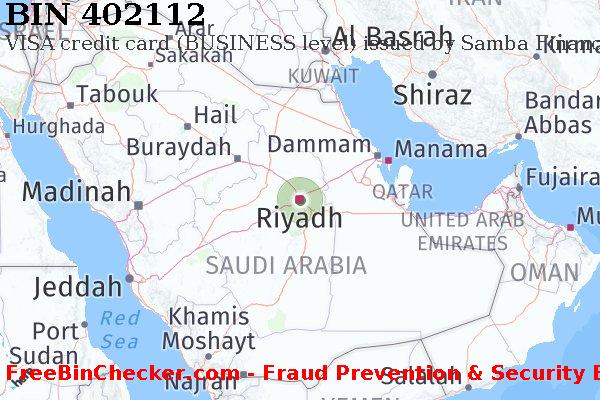 402112 VISA credit Saudi Arabia SA BIN List