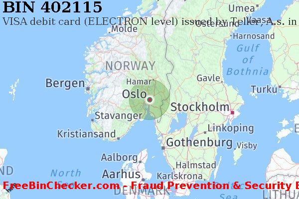 402115 VISA debit Norway NO BIN List