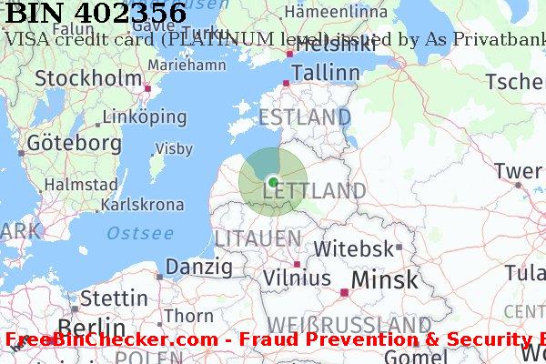 402356 VISA credit Latvia LV BIN-Liste