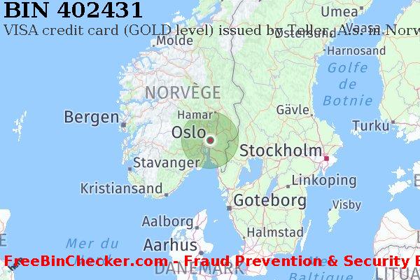 402431 VISA credit Norway NO BIN Liste 