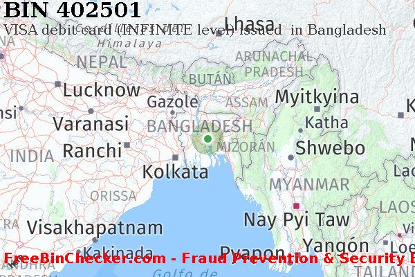 402501 VISA debit Bangladesh BD Lista de BIN