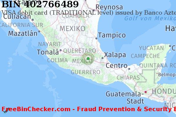 402766489 VISA debit Mexico MX BIN-Liste