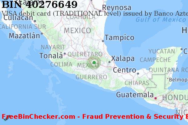 40276649 VISA debit Mexico MX BIN Lijst
