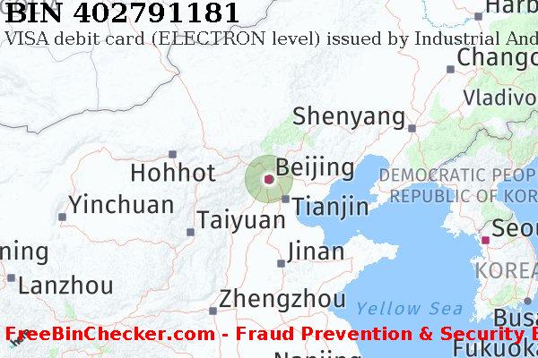 402791181 VISA debit China CN BIN List