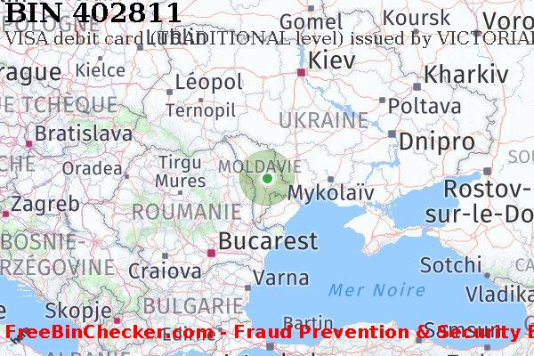 402811 VISA debit Moldova MD BIN Liste 