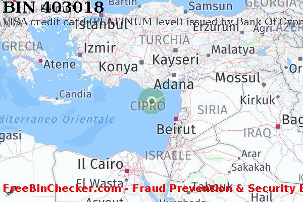 403018 VISA credit Cyprus CY Lista BIN