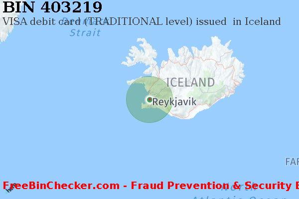 403219 VISA debit Iceland IS BIN List