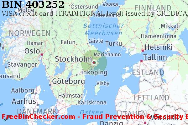 403252 VISA credit Sweden SE BIN-Liste