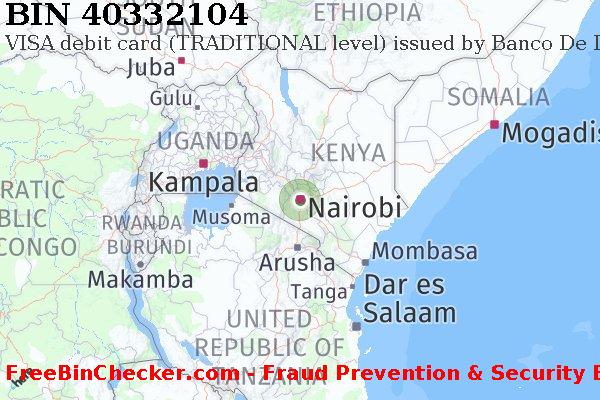 40332104 VISA debit Kenya KE BIN Lijst