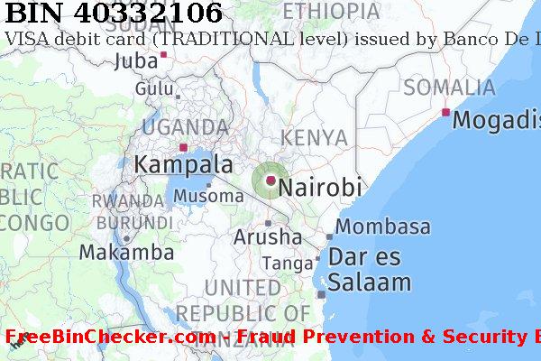 40332106 VISA debit Kenya KE BIN Danh sách