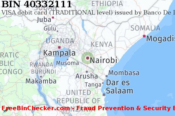 40332111 VISA debit Kenya KE BIN List