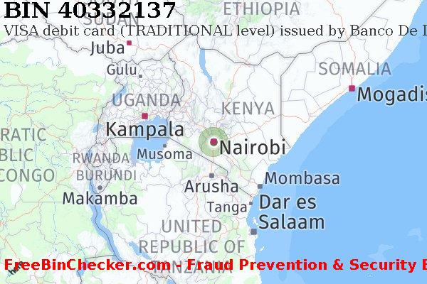 40332137 VISA debit Kenya KE BIN Lijst