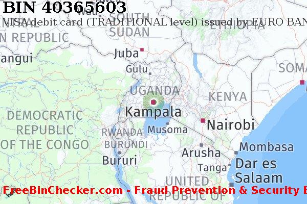 40365603 VISA debit Uganda UG BIN Lijst