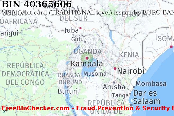 40365606 VISA debit Uganda UG Lista de BIN
