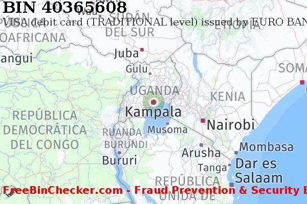 40365608 VISA debit Uganda UG Lista de BIN